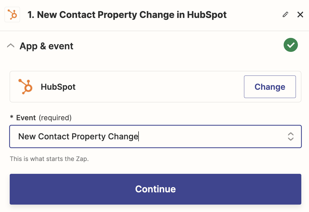contact property changes